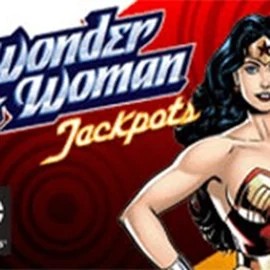 Wonder Woman Jackpots online game logo by Amaya on hugoscasino.se